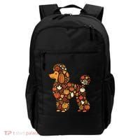Autumn Pumpkin Fall Poodle Thanksgiving Dog Backpack thumb 0