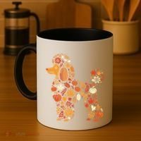 Autumn Pumpkin Fall Poodle Thanksgiving Dog Coffee Mug thumb 4