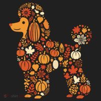Autumn Pumpkin Fall Poodle Thanksgiving Dog Beanie thumb 2