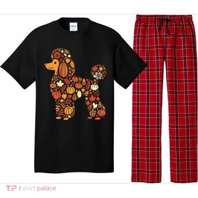 Autumn Pumpkin Fall Poodle Thanksgiving Dog Pajama Set