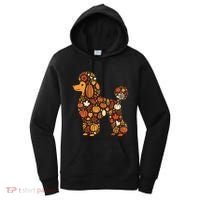 Autumn Pumpkin Fall Poodle Thanksgiving Dog Women's Hoodie thumb 0