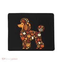 Autumn Pumpkin Fall Poodle Thanksgiving Dog Mousepad thumb 0