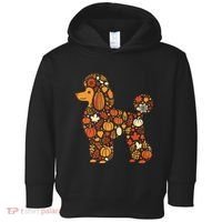 Autumn Pumpkin Fall Poodle Thanksgiving Dog Toddler Hoodie thumb 0