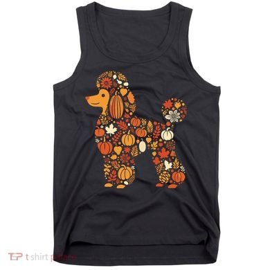 Autumn Pumpkin Fall Poodle Thanksgiving Dog Tank Top
