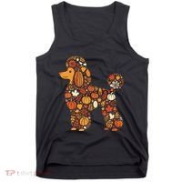 Autumn Pumpkin Fall Poodle Thanksgiving Dog Tank Top thumb 0