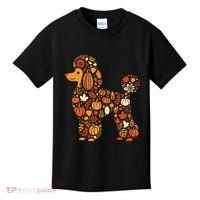 Autumn Pumpkin Fall Poodle Thanksgiving Dog Kids T-Shirt thumb 0
