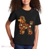 Autumn Pumpkin Fall Poodle Thanksgiving Dog Kids T-Shirt thumb 2
