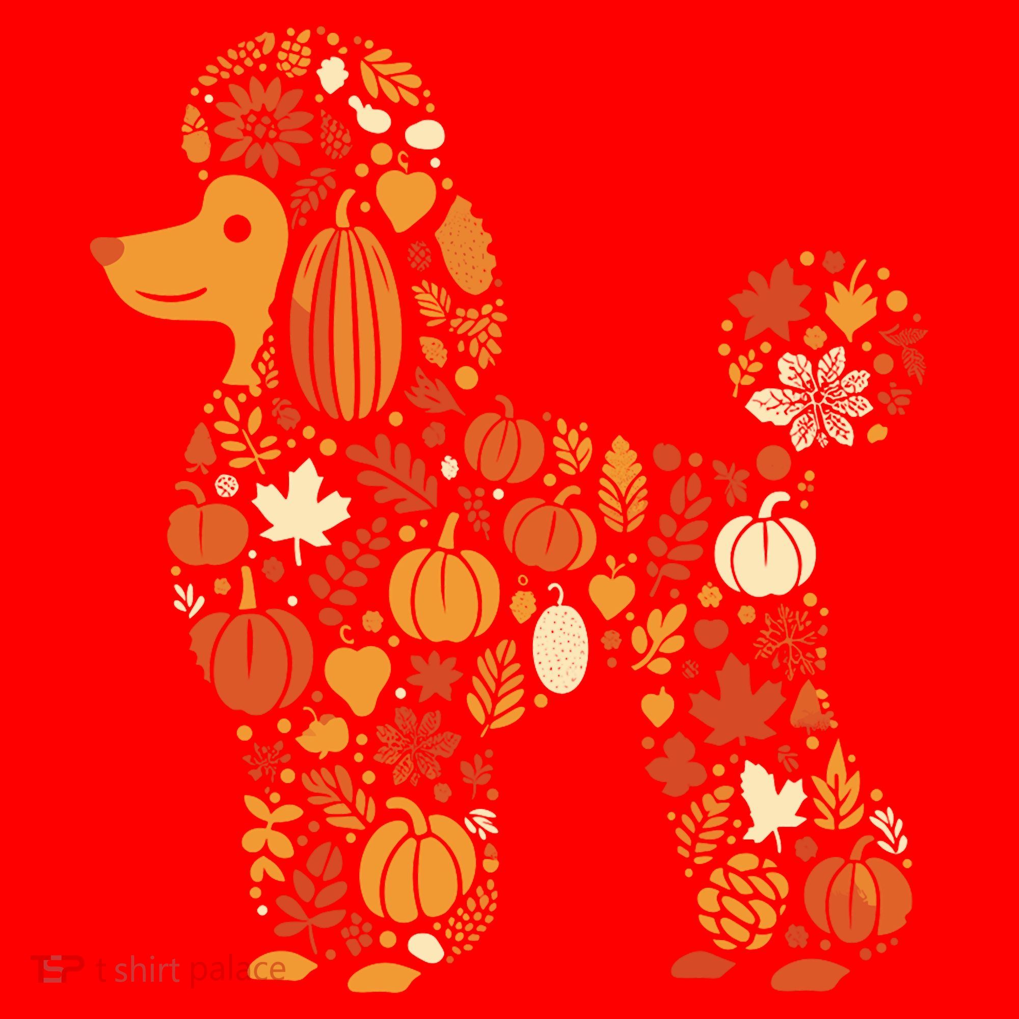 Autumn Pumpkin Fall Poodle Thanksgiving Dog Santa Hat