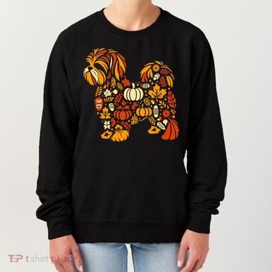 Autumn Pumpkin Fall Shih Tzu Thanksgiving Women's Sweatshirt