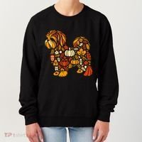 Autumn Pumpkin Fall Shih Tzu Thanksgiving Women's Sweatshirt thumb 0