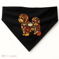 Autumn Pumpkin Fall Shih Tzu Thanksgiving USA-Made Doggie Bandana thumb 0