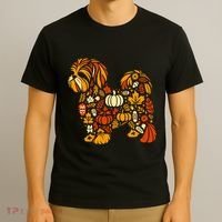 Autumn Pumpkin Fall Shih Tzu Thanksgiving T-Shirt thumb 3