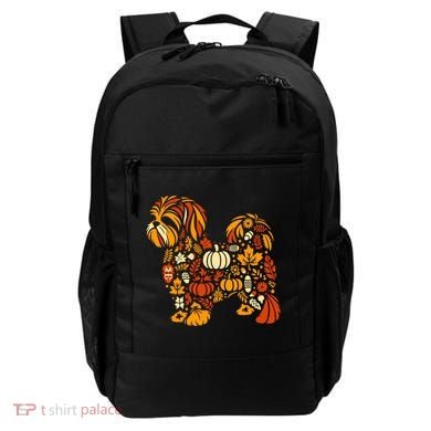 Autumn Pumpkin Fall Shih Tzu Thanksgiving Backpack