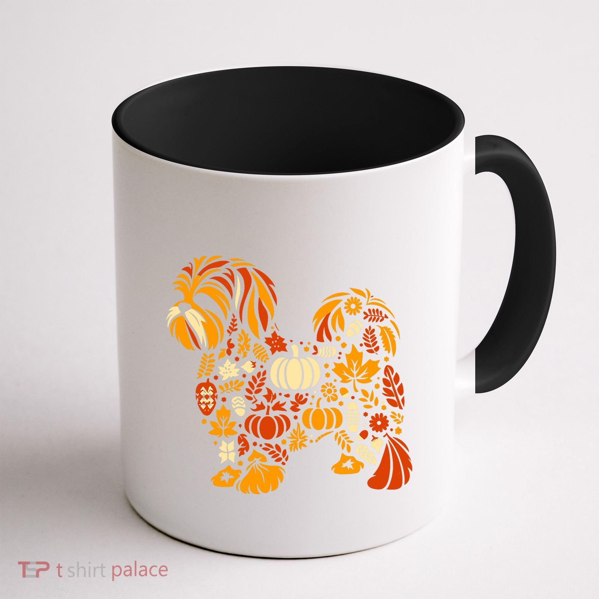Autumn Pumpkin Fall Shih Tzu Thanksgiving Coffee Mug