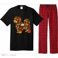 Autumn Pumpkin Fall Shih Tzu Thanksgiving Pajama Set thumb 0