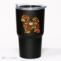 Autumn Pumpkin Fall Shih Tzu Thanksgiving Tumbler thumb 0