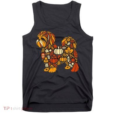 Autumn Pumpkin Fall Shih Tzu Thanksgiving Tank Top