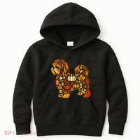 Autumn Pumpkin Fall Shih Tzu Thanksgiving Kids Hoodie thumb 0