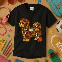 Autumn Pumpkin Fall Shih Tzu Thanksgiving Kids T-Shirt thumb 3