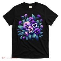 Alzheimer Purple Floral Pansy Dementia AlzheimerS Awareness T-Shirt thumb 0