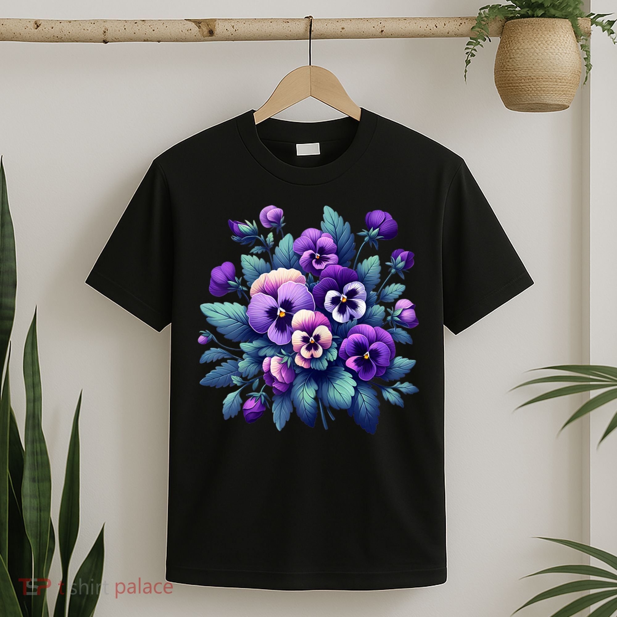 Alzheimer Purple Floral Pansy Dementia AlzheimerS Awareness T-Shirt