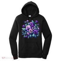 Alzheimer Purple Floral Pansy Dementia AlzheimerS Awareness Women's Hoodie thumb 0