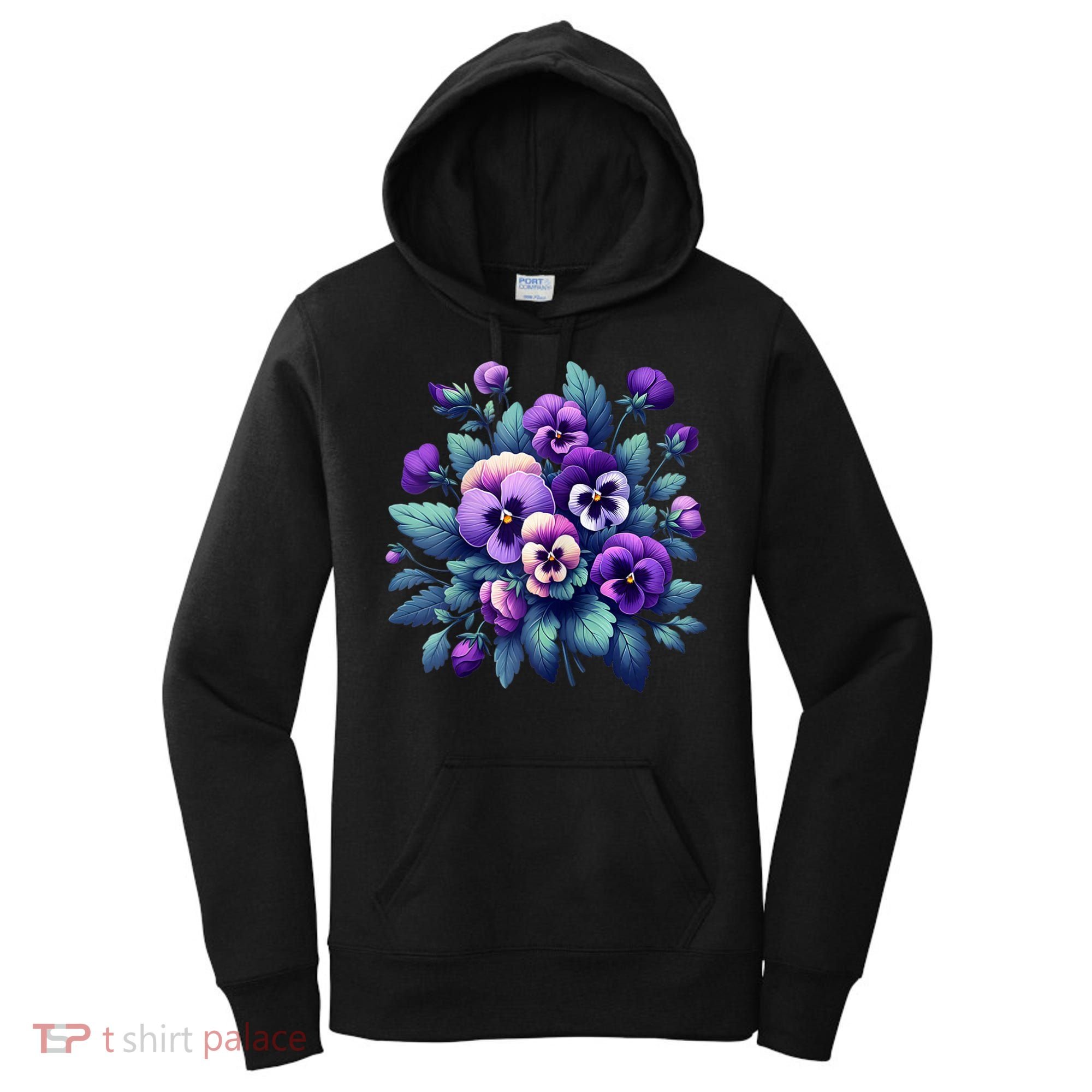 Alzheimer Purple Floral Pansy Dementia AlzheimerS Awareness Women's Hoodie