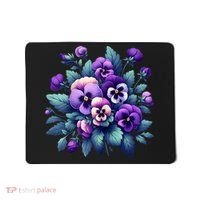 Alzheimer Purple Floral Pansy Dementia AlzheimerS Awareness Mousepad thumb 0