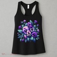 Alzheimer Purple Floral Pansy Dementia AlzheimerS Awareness Women's Tank Top thumb 3