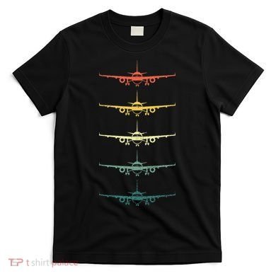 Airplane Pilot Flying Plane Vintage Aviation Graphic Pilots T-Shirt