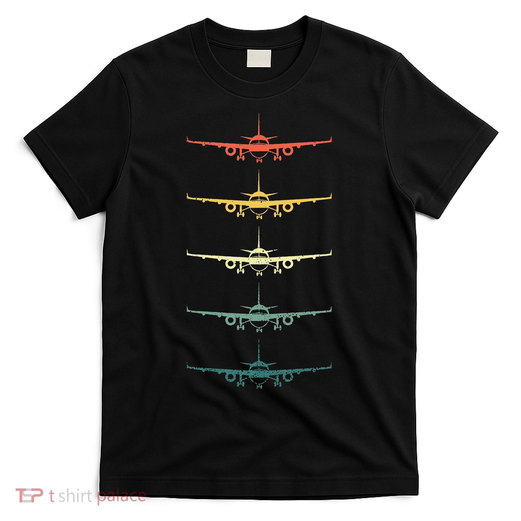 Airplane Pilot Flying Plane Vintage Aviation Graphic Pilots T-Shirt