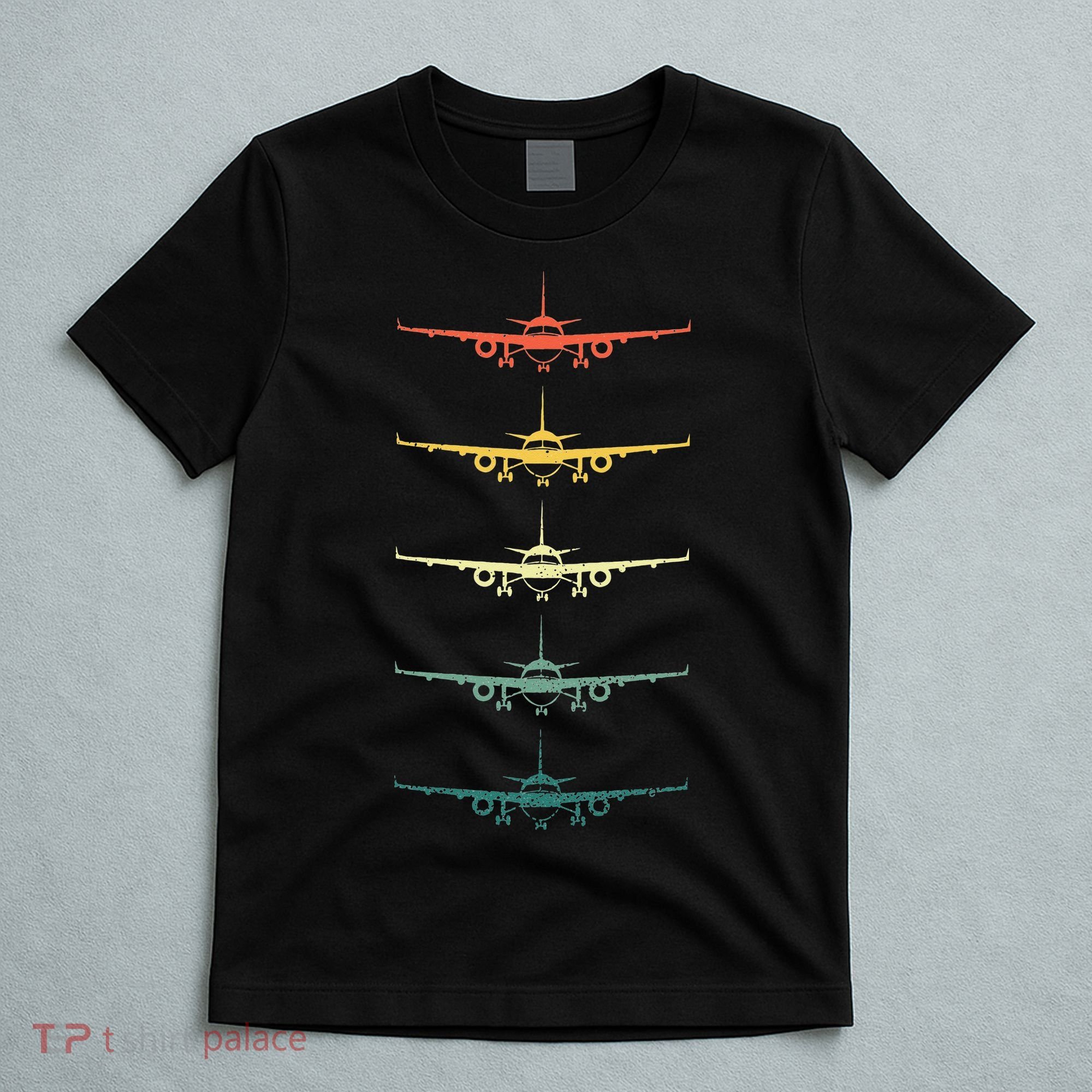 Airplane Pilot Flying Plane Vintage Aviation Graphic Pilots T-Shirt
