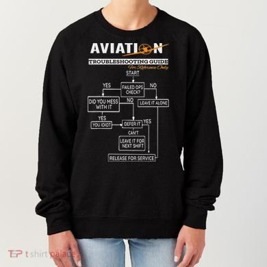 Airplane Pilot Funny Pilot Troubleshooting Guide Women's Sweatshirt