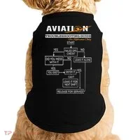 Airplane Pilot Funny Pilot Troubleshooting Guide Doggie Tank thumb 0