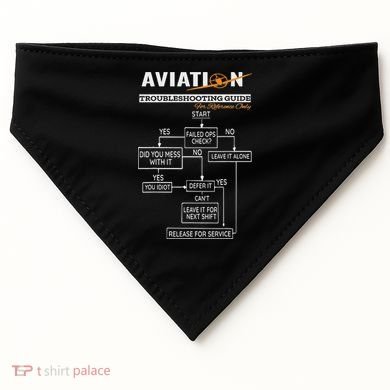 Airplane Pilot Funny Pilot Troubleshooting Guide USA-Made Doggie Bandana