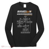 Airplane Pilot Funny Pilot Troubleshooting Guide Long Sleeve Shirt thumb 0