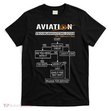 Airplane Pilot Funny Pilot Troubleshooting Guide T-Shirt