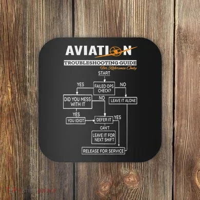 Airplane Pilot Funny Pilot Troubleshooting Guide Coaster