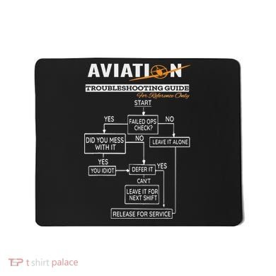 Airplane Pilot Funny Pilot Troubleshooting Guide Mousepad