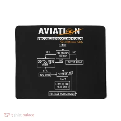 Airplane Pilot Funny Pilot Troubleshooting Guide Mousepad