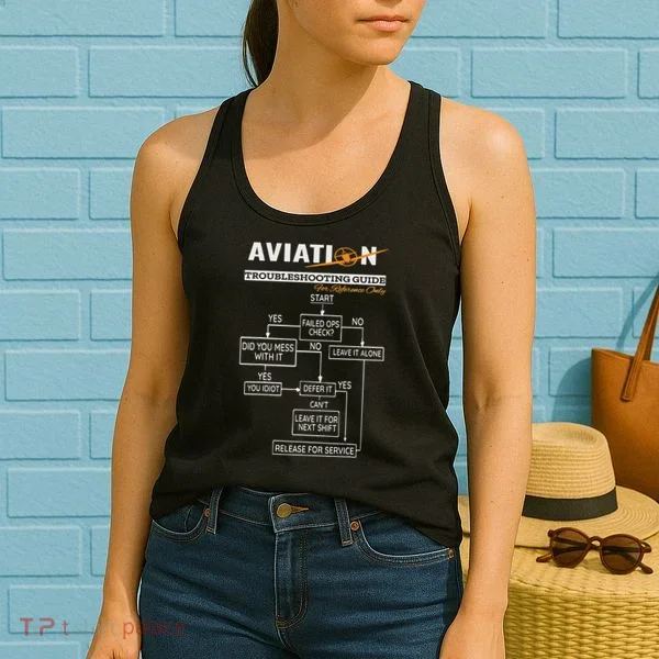 Airplane Pilot Funny Pilot Troubleshooting Guide Women's Tank Top