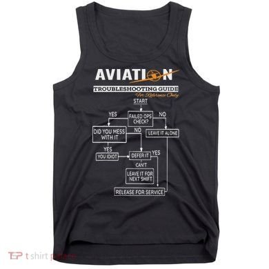 Airplane Pilot Funny Pilot Troubleshooting Guide Tank Top