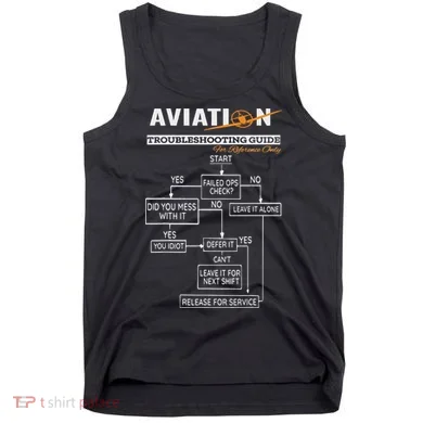 Airplane Pilot Funny Pilot Troubleshooting Guide Tank Top