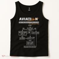 Airplane Pilot Funny Pilot Troubleshooting Guide Tank Top thumb 2