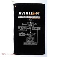 Airplane Pilot Funny Pilot Troubleshooting Guide Golf Towel thumb 0