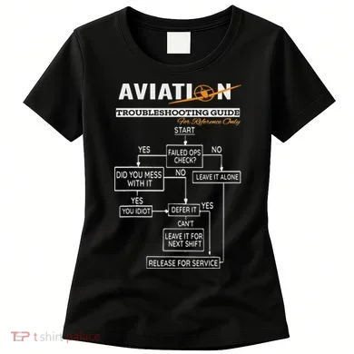 Airplane Pilot Funny Pilot Troubleshooting Guide Women's T-Shirt