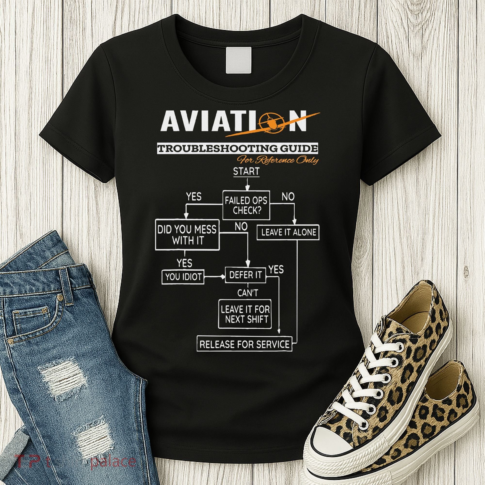 Airplane Pilot Funny Pilot Troubleshooting Guide Women's T-Shirt