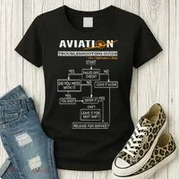 Airplane Pilot Funny Pilot Troubleshooting Guide Women's T-Shirt thumb 3