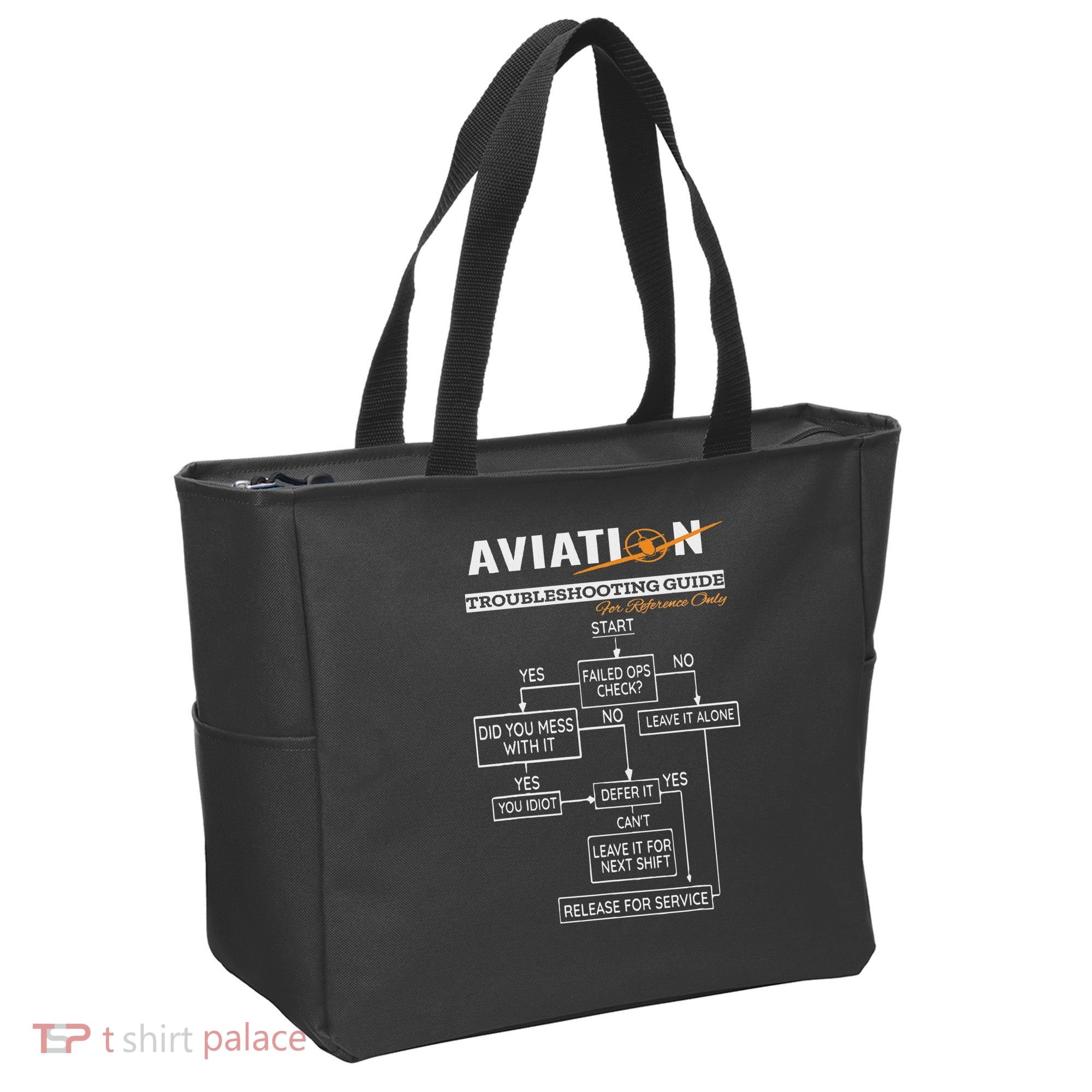 Airplane Pilot Funny Pilot Troubleshooting Guide Tote Bag