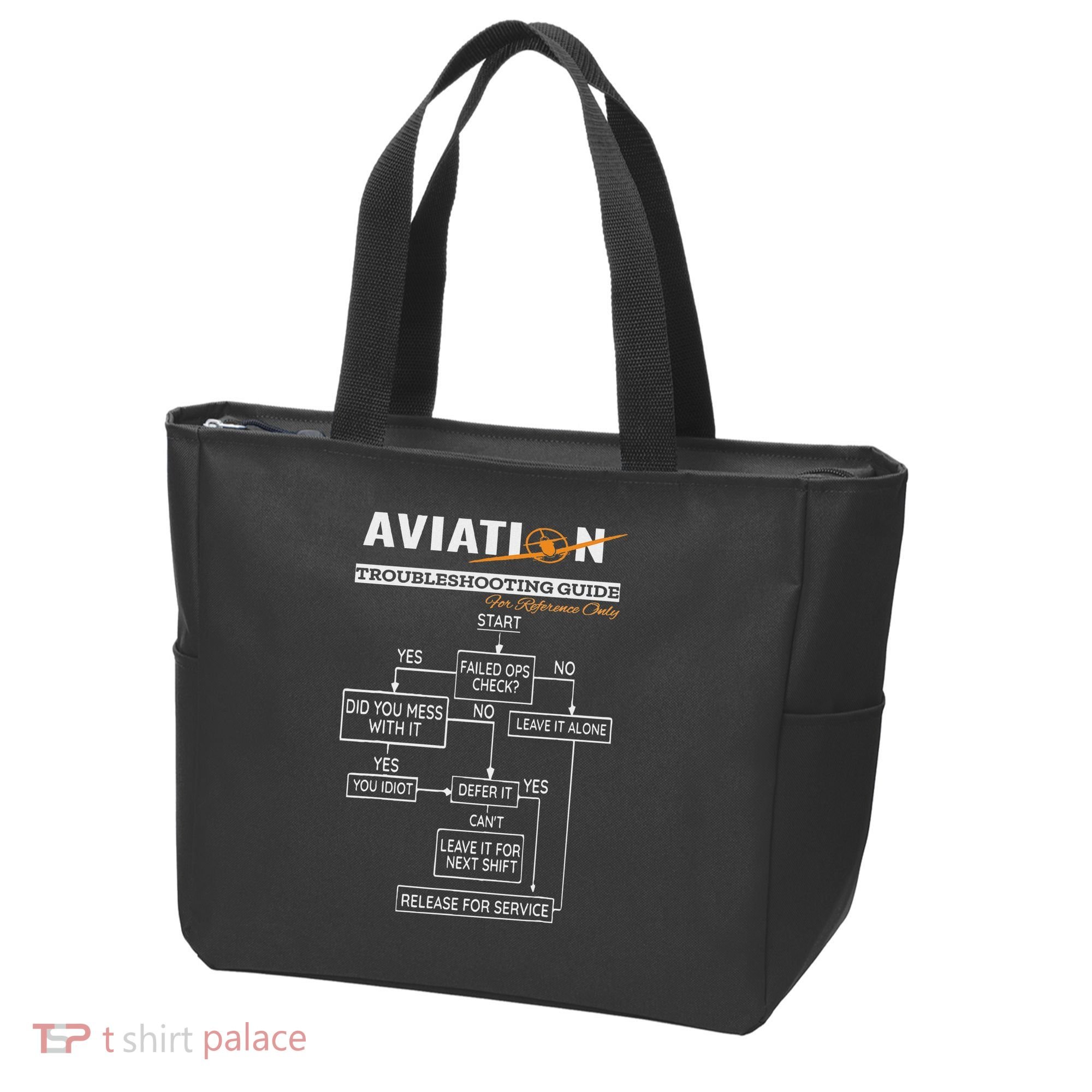 Airplane Pilot Funny Pilot Troubleshooting Guide Tote Bag